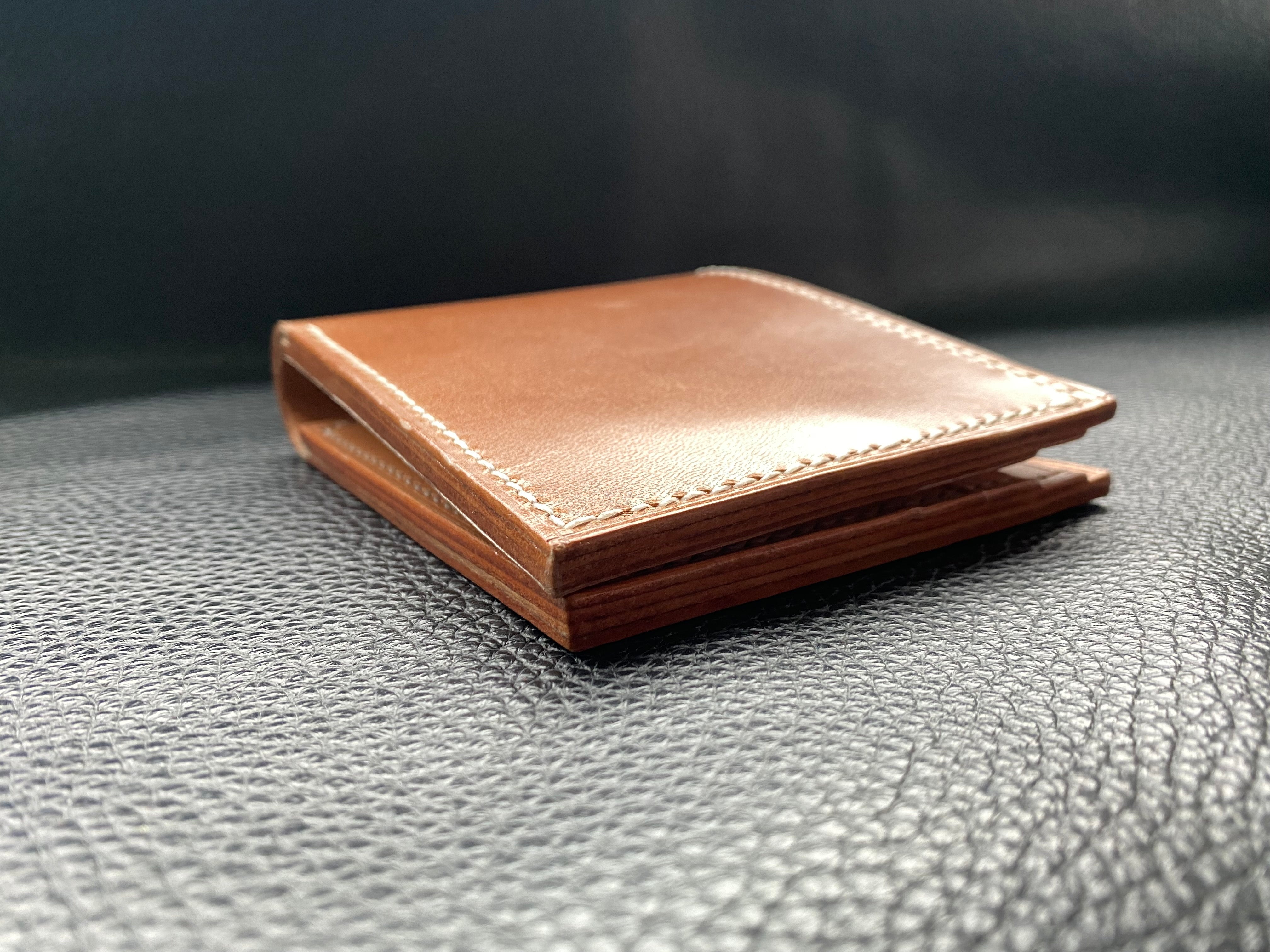 Made to Order Shell Cordovan Handmade Pocket Organizer Bifold Vertical